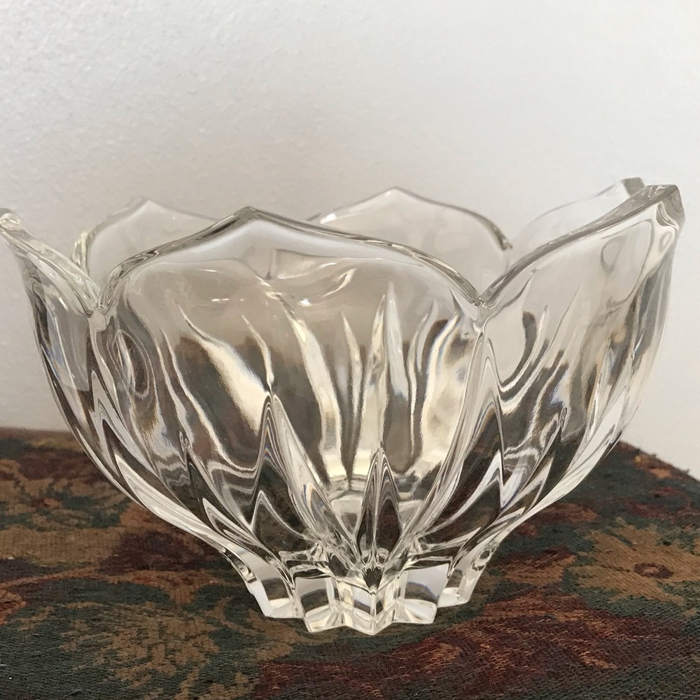 Gorham Crystal Glass Lotus Bowl